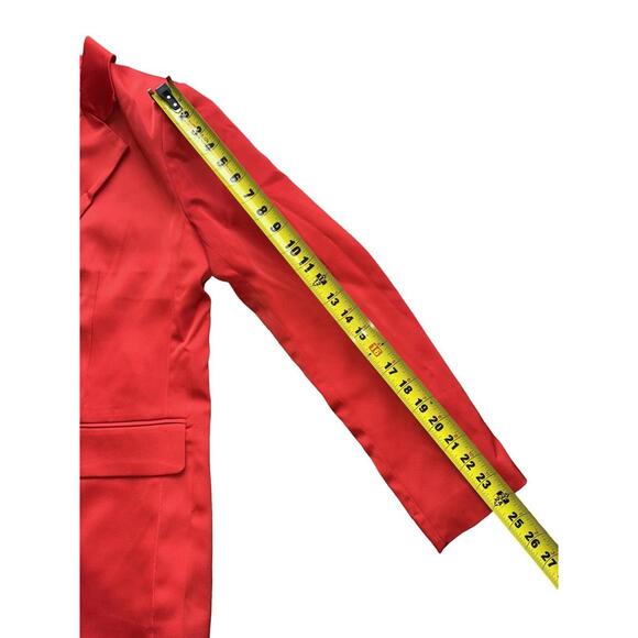 NWT Rachel Zoe Vibrant Red Women’s L Career Blazer Holiday - Picture 6 of 7